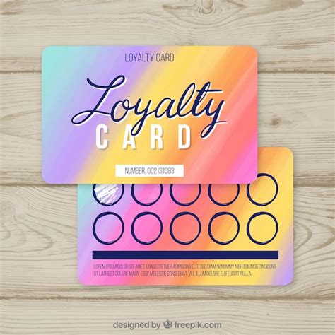 Free Vector | Loyalty card template with abstract design